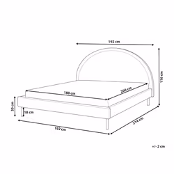 Bed Boucle MARGUT 180 x 200 cm (EU Super King) White