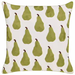 Set of 2 Decorative Cushions TRACHELIUM 45 x 45 cm Green Plant Pattern