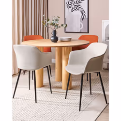 Set of 2 Dining Chairs ELIM Light Beige