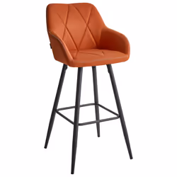 Set of 2 Bar Chairs DARIEN Orange