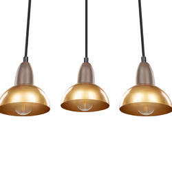3 Light Metal Pendant Lamp Brass CASTALY - Additional view 4