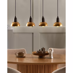 4 Light Metal Pendant Lamp Brass CASTALY - Additional view 4