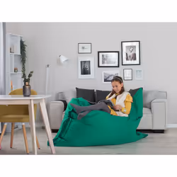 Large Bean Bag Cover 140 x 180 cm Green FUZZY
