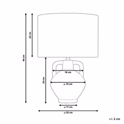 Table Lamp LABRADA Ceramic White