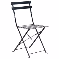 Bistro Set Folding FIORI Metal Black