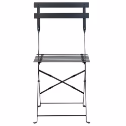 Bistro Set Folding FIORI Metal Black - Additional view 4