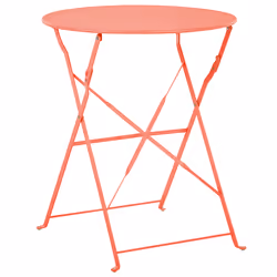 Bistro Set Folding FIORI Metal Coral - Additional view 5