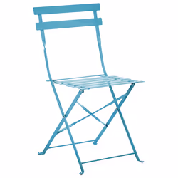 Bistro Set Folding FIORI Metal Sea Blue
