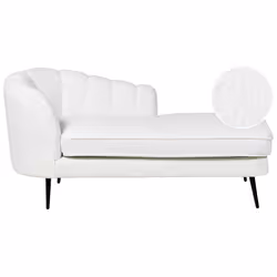 Left Hand Chaise Lounge ALLIER Boucle Off-White