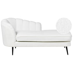 Left Hand Chaise Lounge ALLIER Boucle Off-White