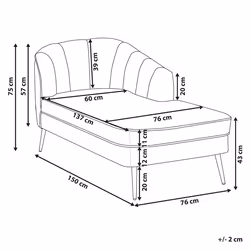 Right Hand Chaise Lounge ALLIER Boucle Off-White - Additional view 2