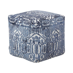 Pouffe 45 x 45 x 45 Blue SANAWAN