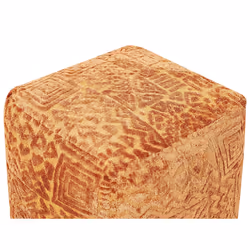 Pouffe 45 x 45 x 45 Golden Brown SANAWAN - Additional view 3