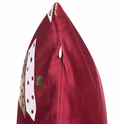 Set of 2 Decorative Cushions GOLDSPRUCE Velvet 45 x 45 cm Red Christmas Pattern - Additional view 4