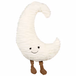 Decorative Kids Cushion Moon 21 x 40 cm White MOONLIGHTER