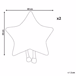 Set of 2 Decorative Kids Cushions Star 40 x 40 cm White STARFRUIT