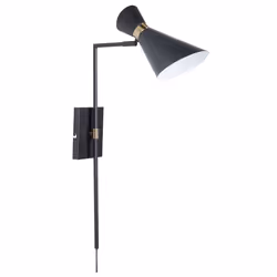 Wall Lamp MELAWI Adjustable Metal Black