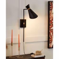 Wall Lamp MELAWI Adjustable Metal Black