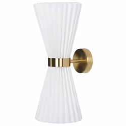 Set of 2 Wall Lamps TELANG Cotton White