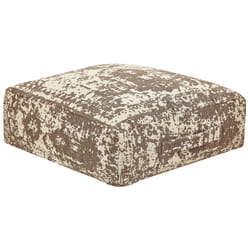 Cotton Floor Cushion 50 X 50 X 20 cm Beige and Brown SHASA