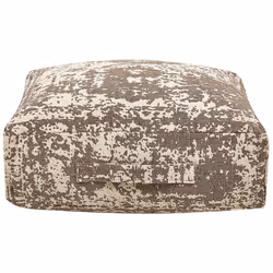 Cotton Floor Cushion 50 X 50 X 20 cm Beige and Brown SHASA