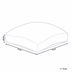 Pouffe JOARA Cotton Beige 70 cm 70 cm 15 cm
