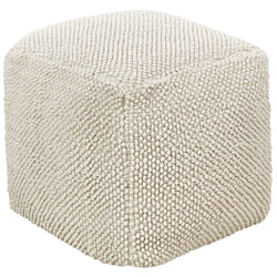 Cotton Pouffe 45 x 45 x 45 Beige JOARA