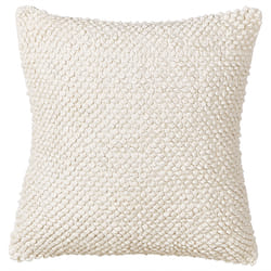 Throw Cushion JOARA Cotton 50 x 50 cm Light Beige Solid