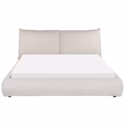 Bed Corduroy VINAY 160 x 200 cm (EU King Size) Light Beige