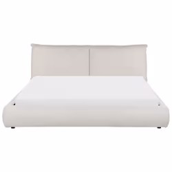 Bed Corduroy VINAY 180 x 200 cm (EU Super King) Light Beige