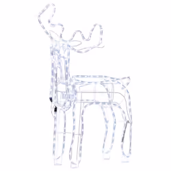 Outdoor LED Decoration Animated Reindeer 94 cm White INNNES
