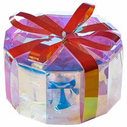 Set of 3 Outdoor LED Decorations Christmas Gifts 30 cm Multicolour GRIMSEY - Additional view 4