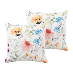 Set of 2 Outdoor Cushions Floral Pattern 45 x 45 cm Multicolour MONESI