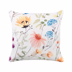 Set of 2 Outdoor Cushions Floral Pattern 45 x 45 cm Multicolour MONESI
