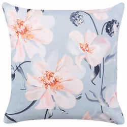 Set of 2 Outdoor Cushions APRICALE Floral Pattern 45 x 45 cm Blue