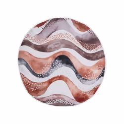 Set of 2 Outdoor Cushions Abstract Pattern 40 cm Brown SEBORGA