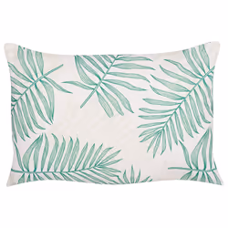 Set of 2 Outdoor Cushions POGGIO Plant Pattern 40 x 60 cm Green