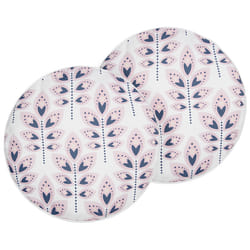 Set of 2 Outdoor Cushions TORRETTA Plant Pattern 40 x 40 cm Off-White