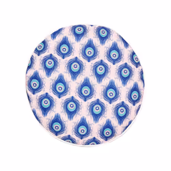 Set of 2 Outdoor Cushions Peacock Pattern 40 cm Blue and Pink CERIANA