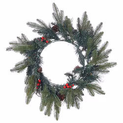 Pre-Lit Christmas Wreath  50 cm Green WHITEHORN