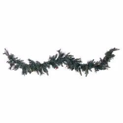 Pre-Lit Christmas Garland 180 cm Green WHITEHORN