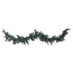 Pre-Lit Christmas Garland 180 cm Green WHITEHORN