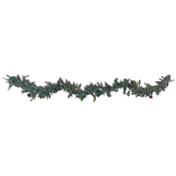 Pre-Lit Christmas Garland 270 cm Green WHITEHORN