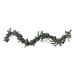 Pre-Lit Christmas Garland 180 cm Green ELBRUS