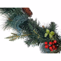 Pre-Lit Christmas Garland 180 cm Green ELBRUS