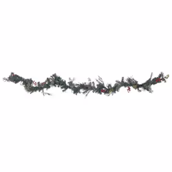 Pre-Lit Christmas Garland 270 cm Green ELBRUS