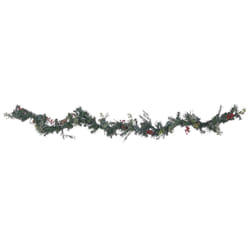Pre-Lit Christmas Garland 270 cm Green ELBRUS