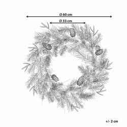 Decorative Christmas Wreath  60 cm Green KAMERUN