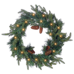 Pre-Lit Christmas Wreath  60 cm Green KAMERUN