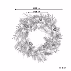 Pre-Lit Christmas Wreath  60 cm Green KAMERUN
